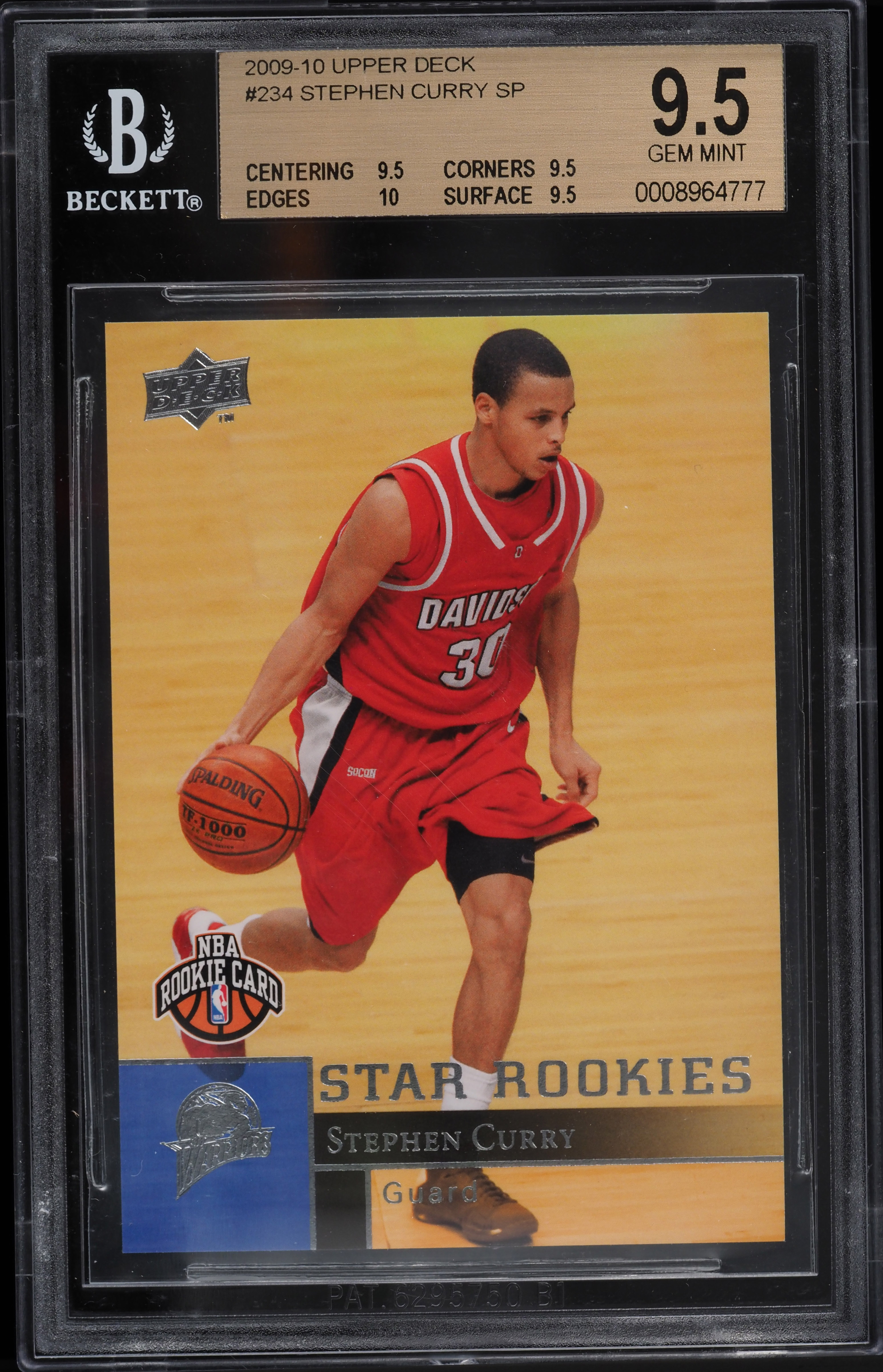 2009 Upper Deck Stephen Curry ROOKIE RC #234 BGS 9.5 GEM MINT on