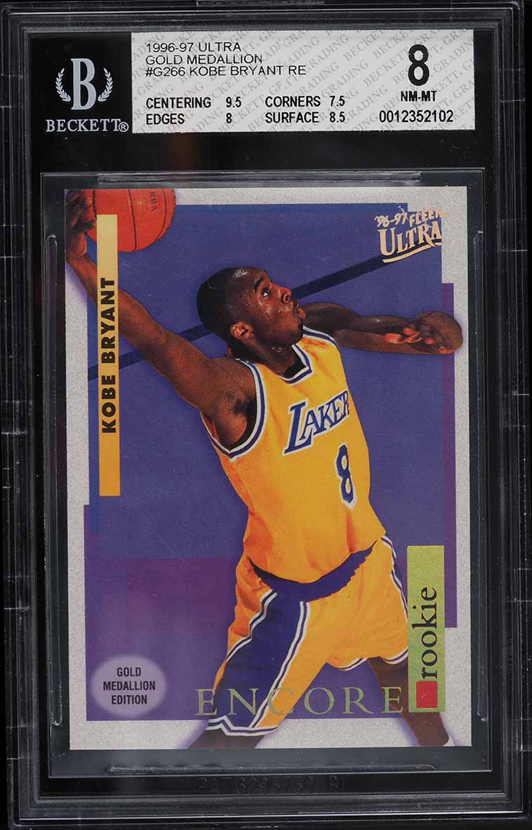 1996 Ultra Gold Medallion Kobe Bryant ROOKIE #G266 BGS 8 NM-MT