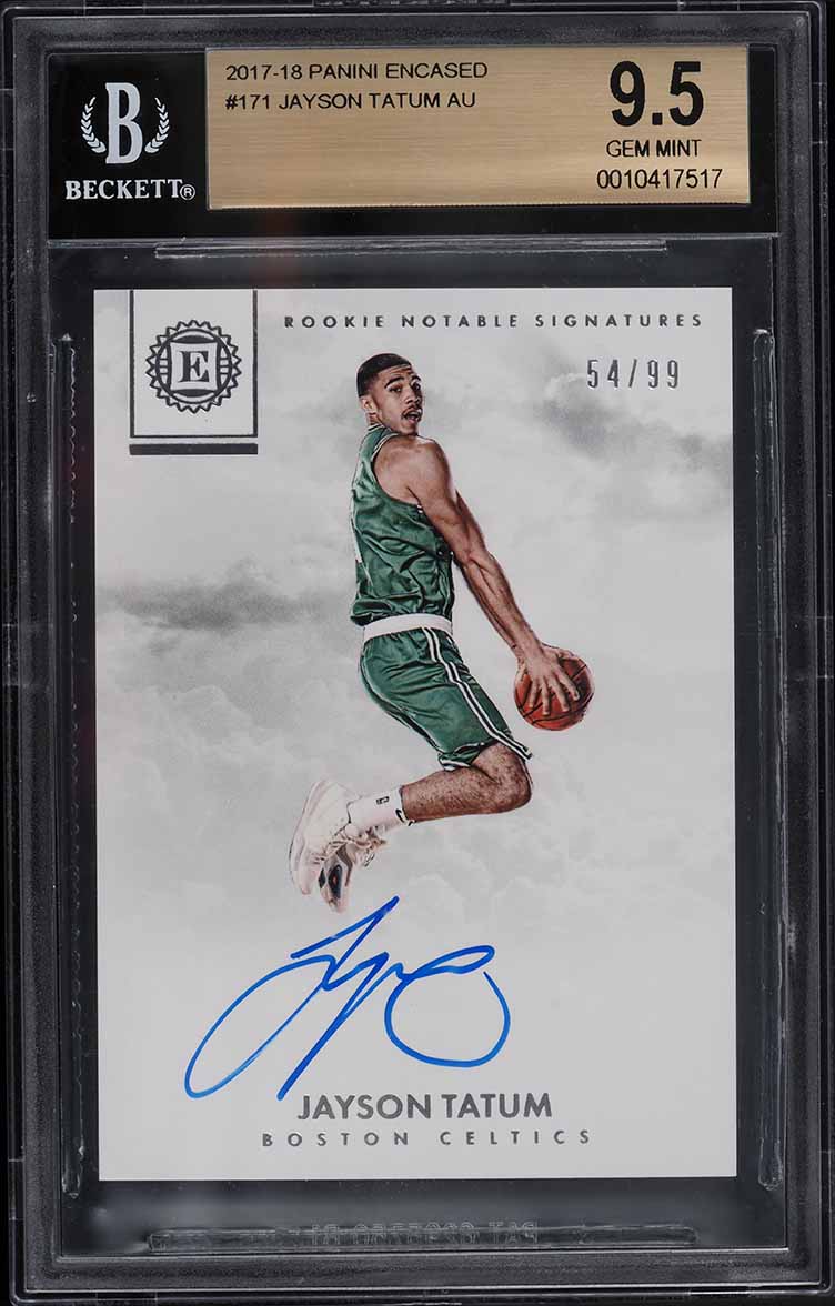 2017 Panini Encased Jayson Tatum ROOKIE AUTO /99 #171 BGS 9.5 GEM