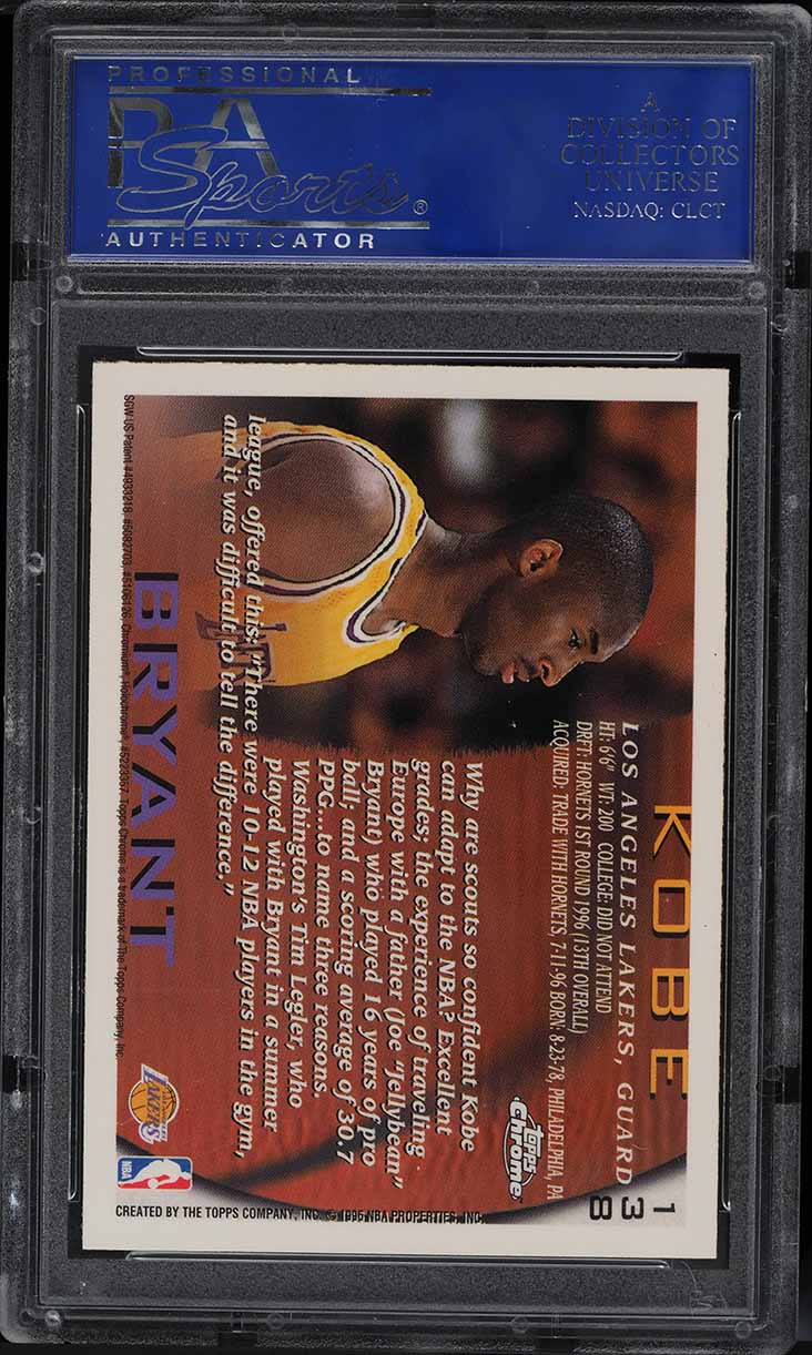 1996 Topps Chrome Kobe Bryant ROOKIE #138 PSA 8 NM-MT