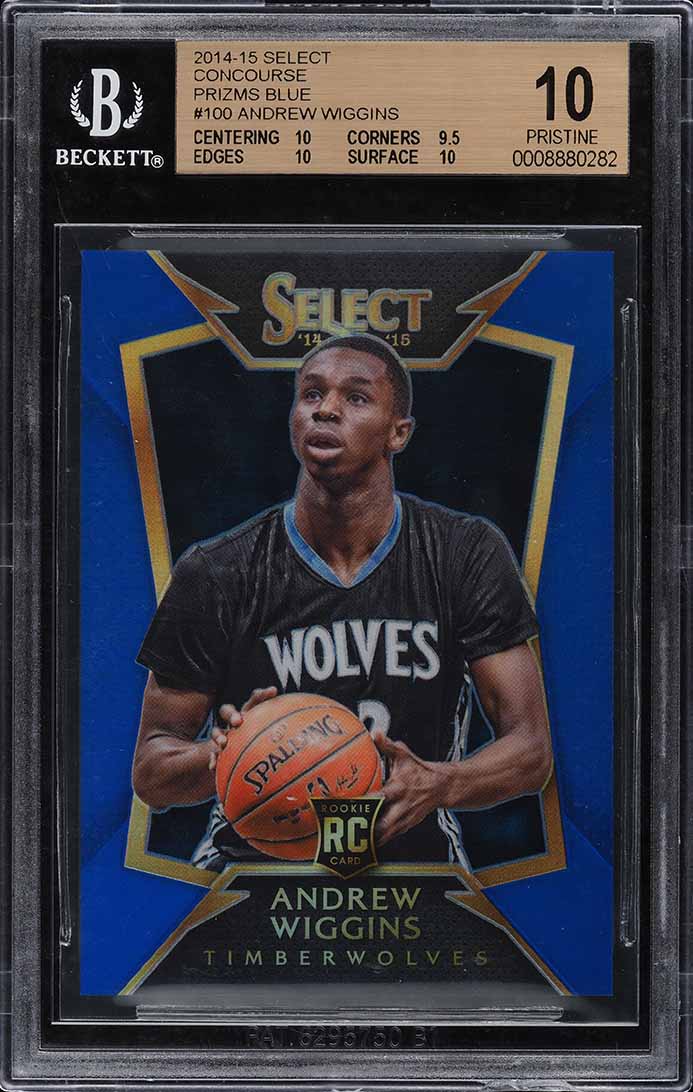 2014 Select Blue Prizm Andrew Wiggins ROOKIE /249 #100 BGS 10 PRISTINE