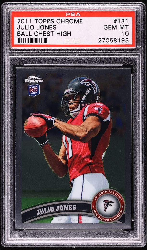 2011 Topps Chrome Ball Chest High Julio Jones ROOKIE #131 PSA 10 GEM MINT