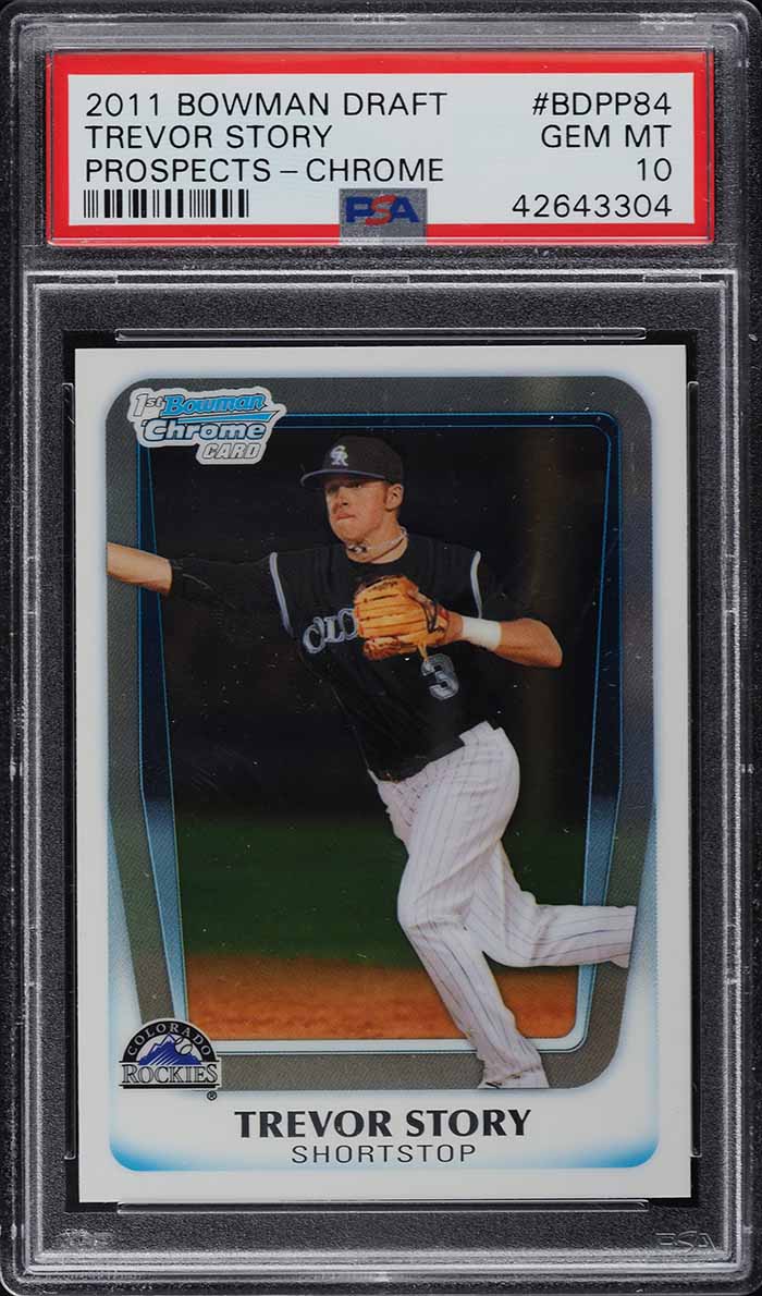 2011 Bowman Chrome Draft Prospects Trevor Story ROOKIE #BDPP84 PSA 10 GEM MINT