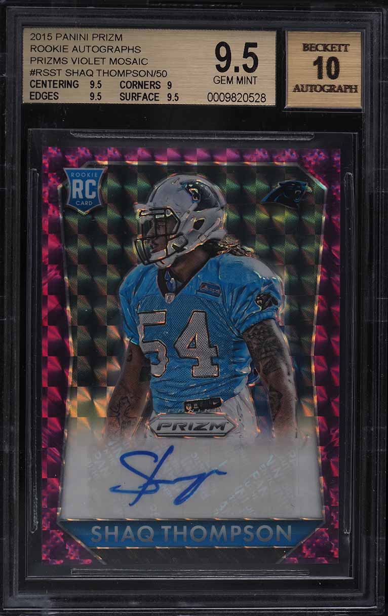 2015 Panini Prizm Violet Mosaic Shaq Thompson ROOKIE AUTO /50 BGS 9.5 GEM MINT