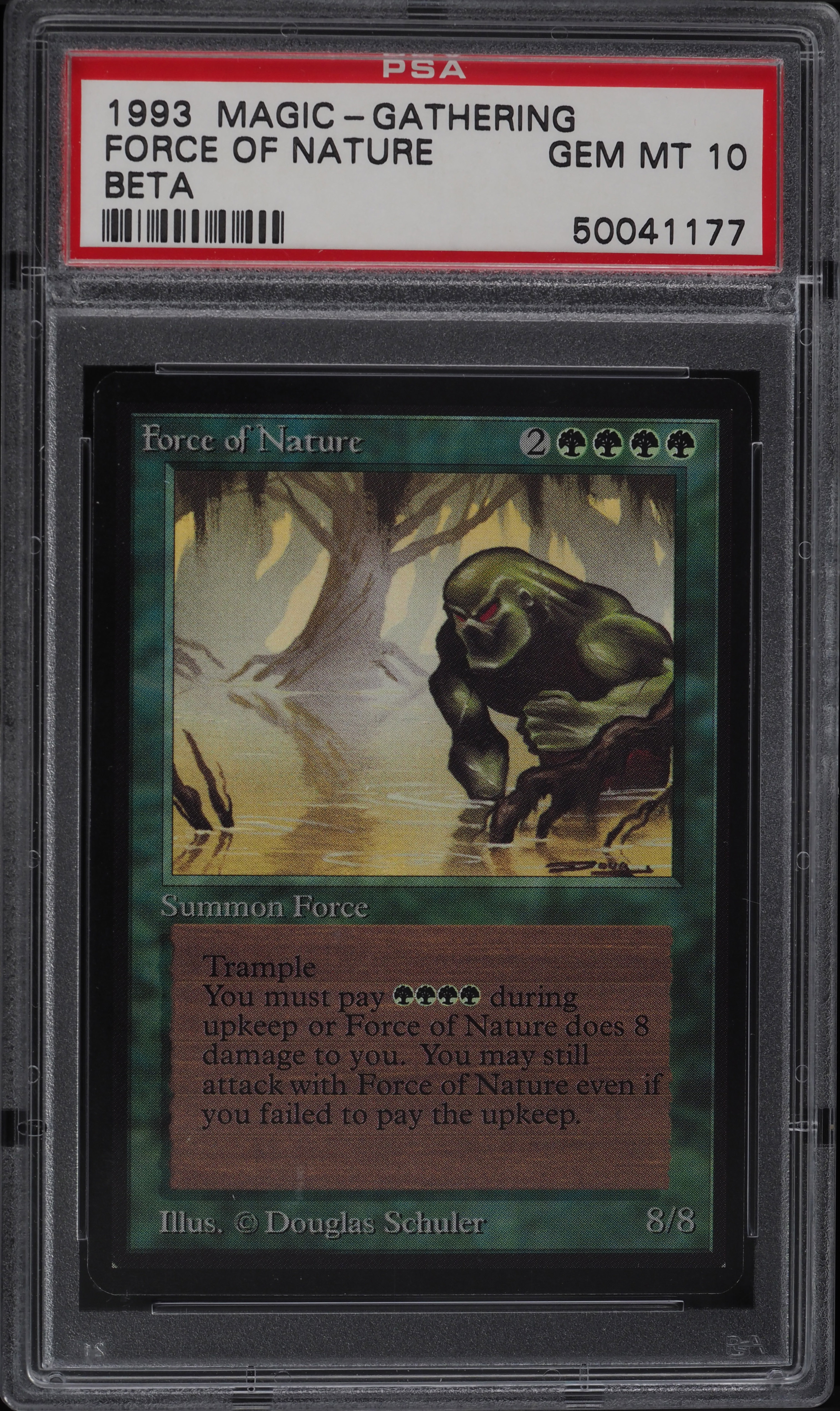 1993 Magic The Gathering MTG Beta Force Of Nature R G PSA 10 GEM