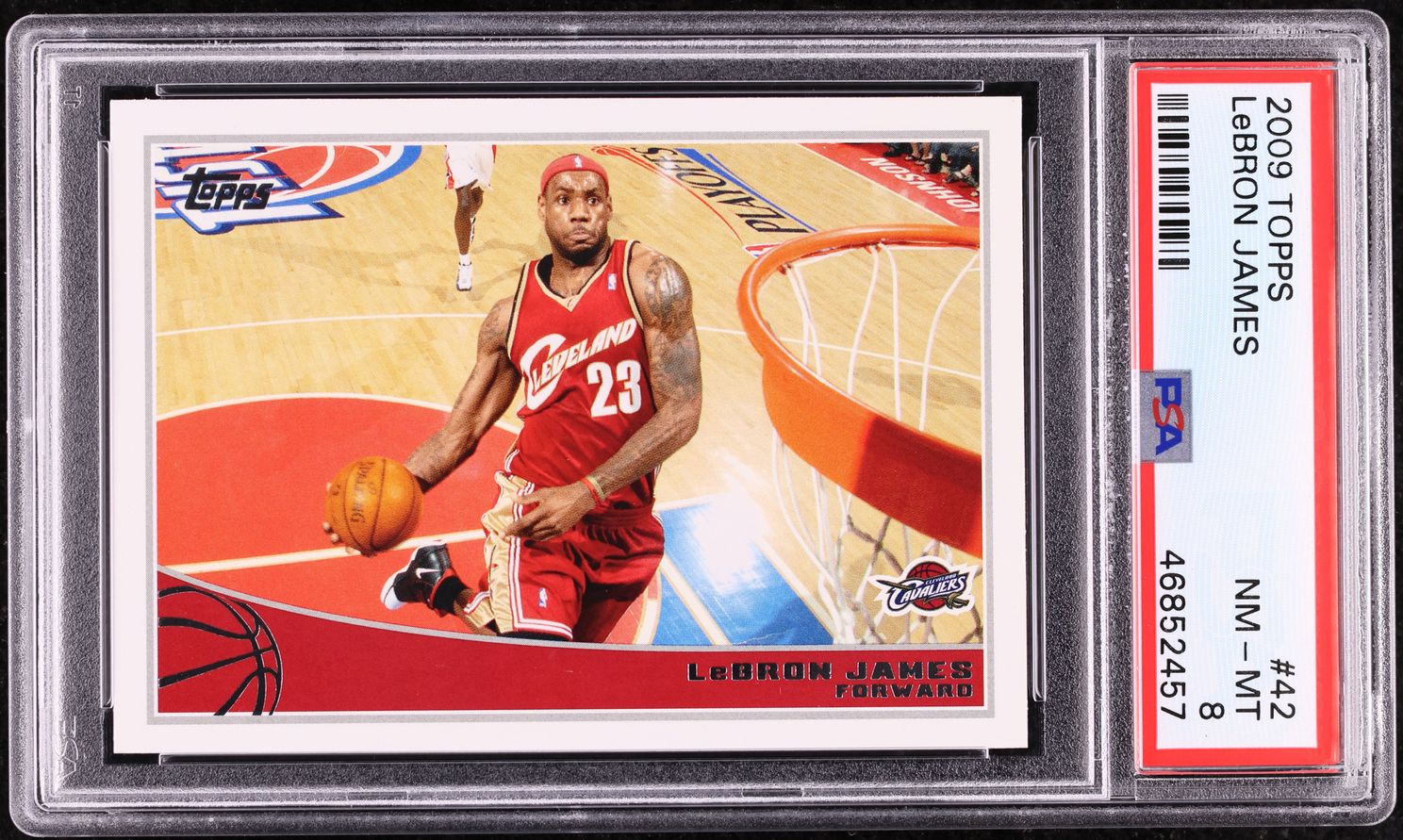 2009 Topps Basketball LeBron James #42 PSA 8 NM-MT