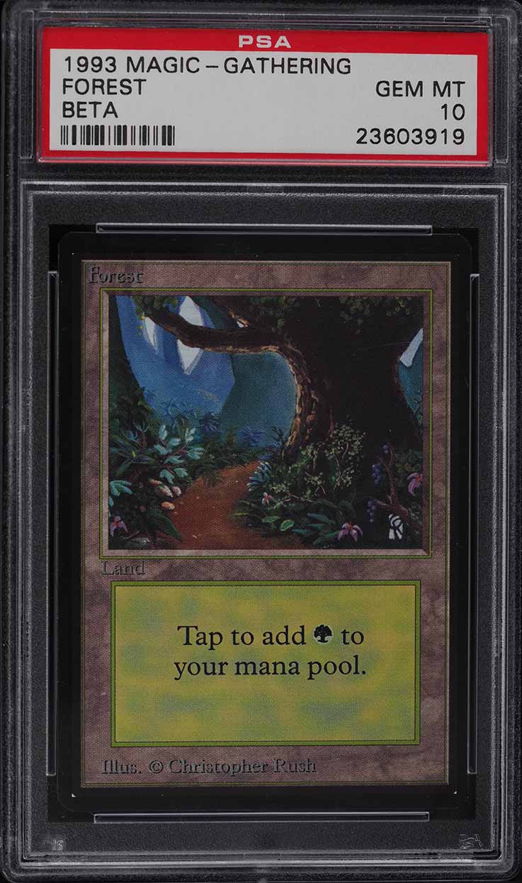 1993 Magic The Gathering MTG Unlimited Forest PSA 10 GEM MINT on