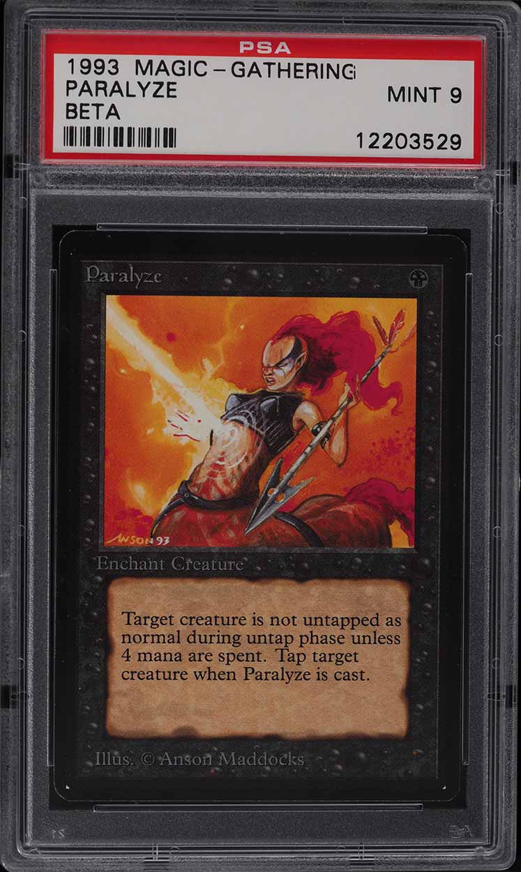 1993 Magic The Gathering MTG Beta Paralyze PSA 9 MINT