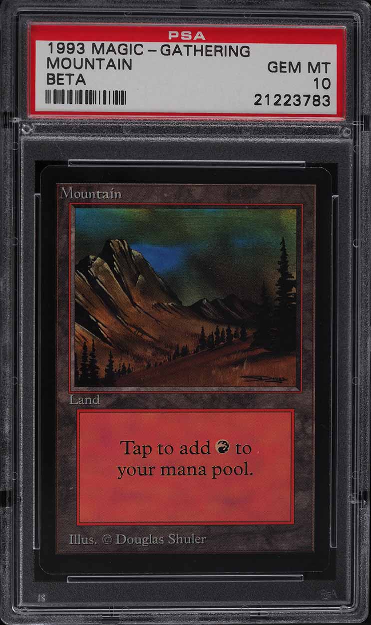 1993 Magic The Gathering MTG Beta Mountain V3 C L PSA 10 GEM MINT