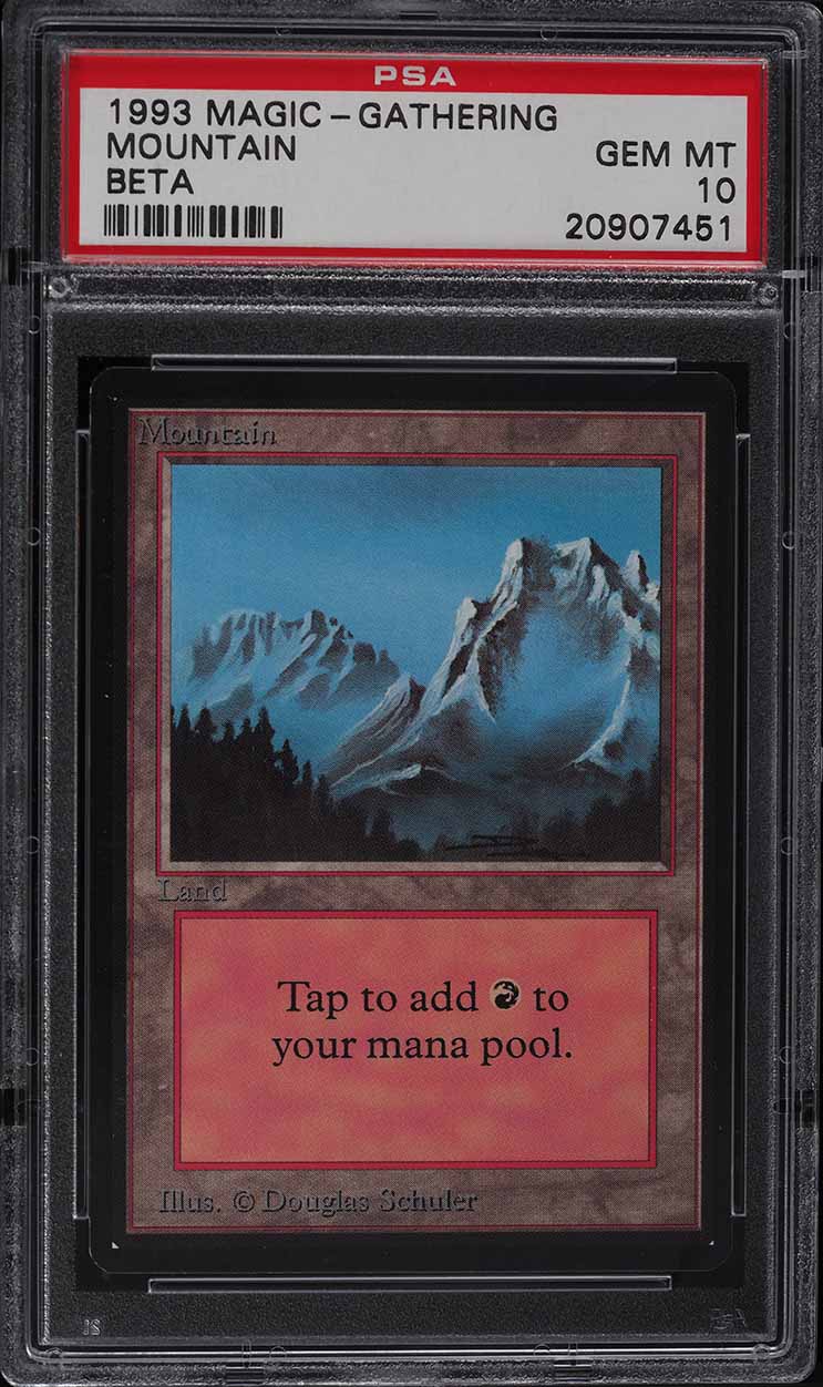 1993 Magic The Gathering MTG Beta Mountain V3 C L PSA 10 GEM MINT