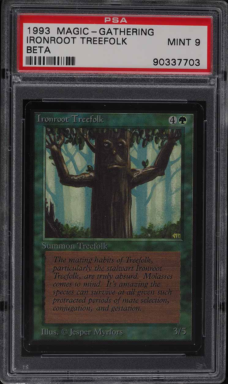1993 Magic The Gathering MTG Beta Ironroot Treefolk PSA 9 MINT
