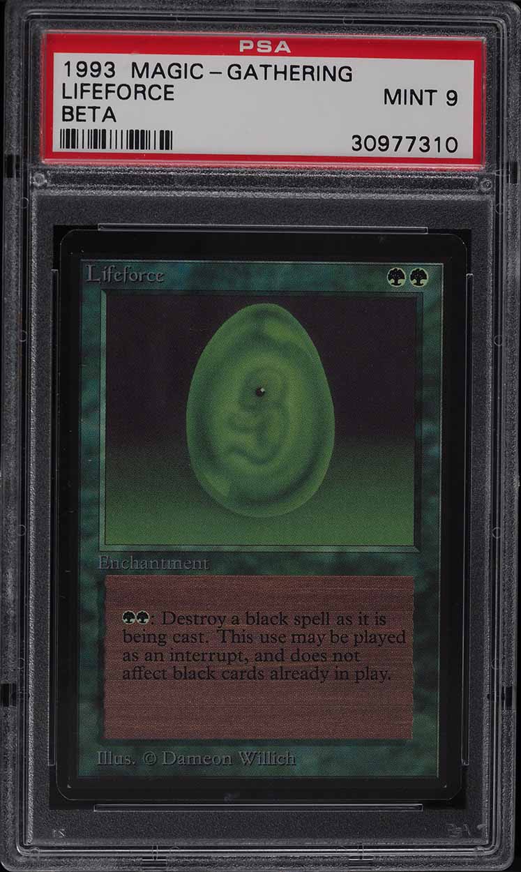 1993 Magic The Gathering MTG Beta Lifeforce PSA 9 MINT