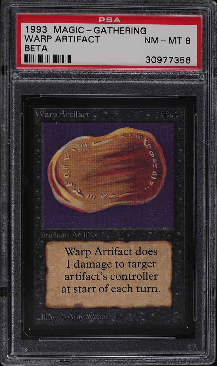 1993 Magic The Gathering MTG Beta Warp Artifact PSA 8 NM-MT