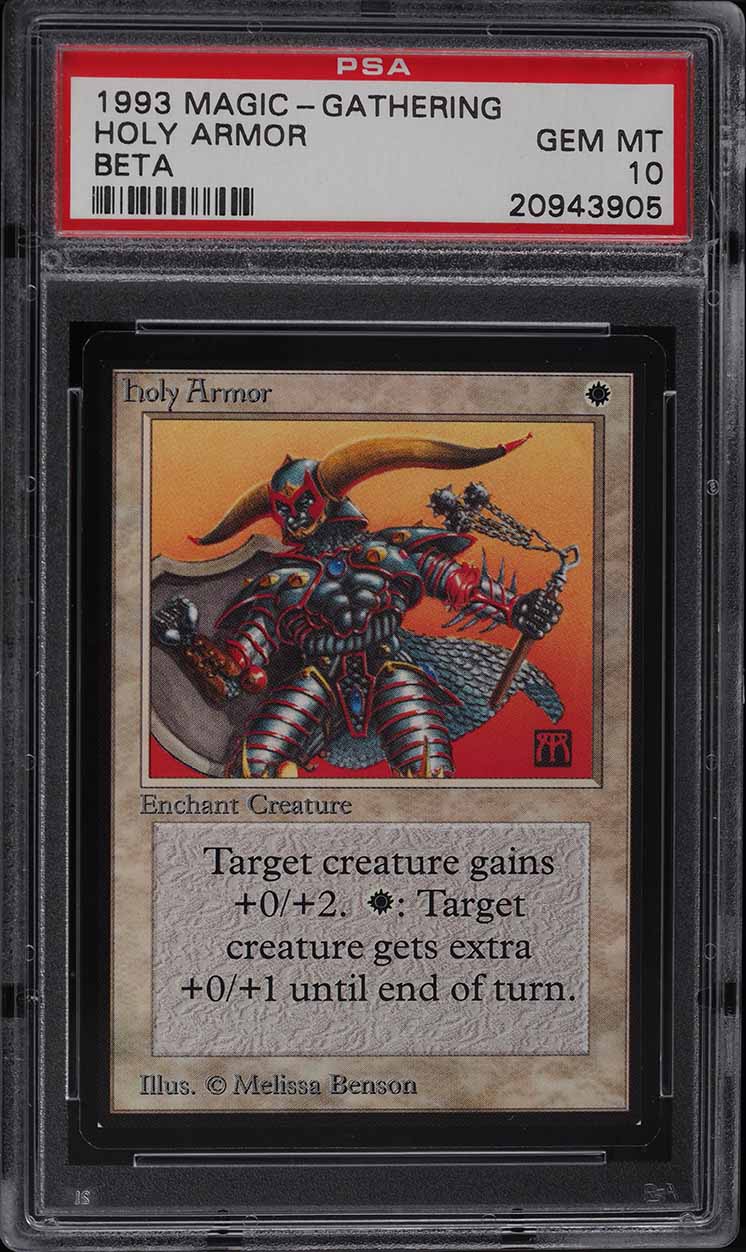 1993 Magic The Gathering MTG Beta Holy Armor PSA 10 GEM MINT