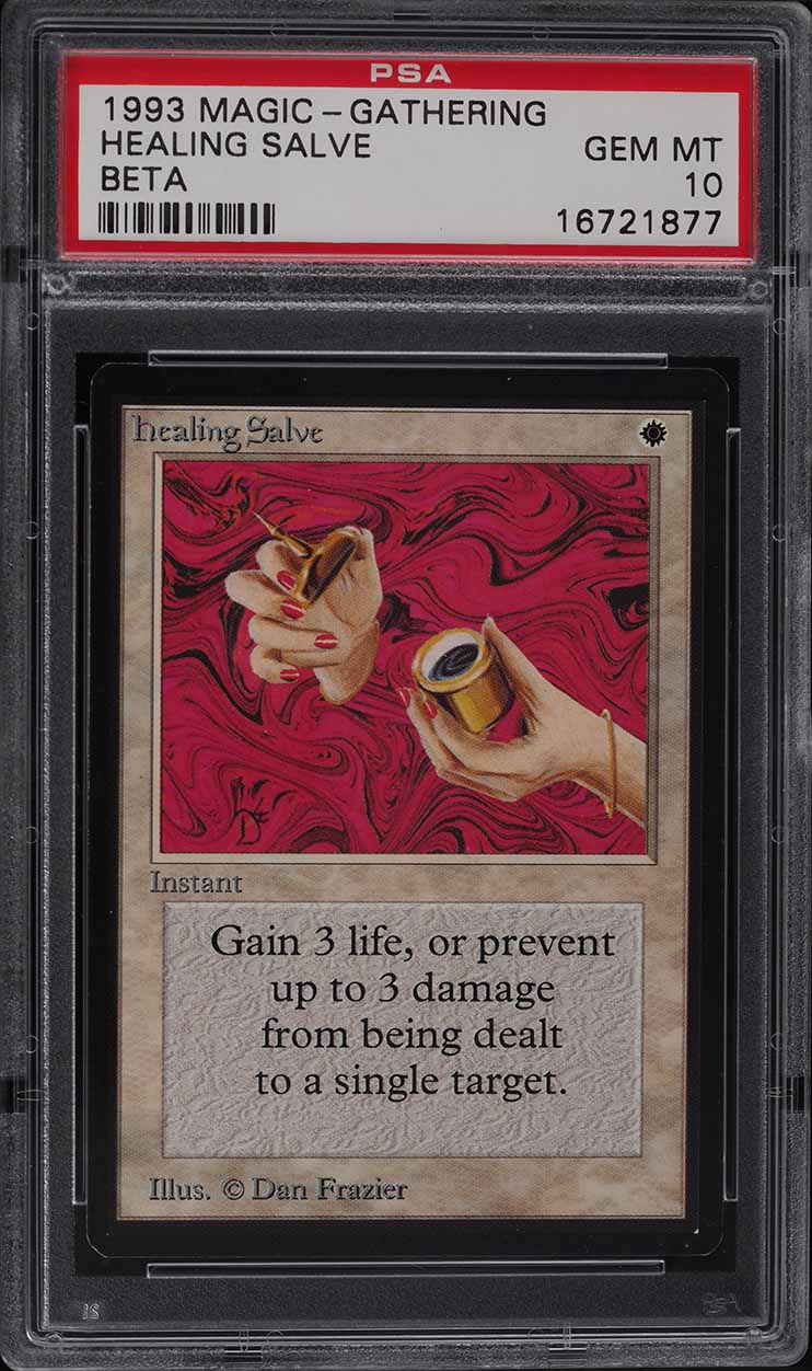1993 Magic The Gathering MTG Beta Healing Salve C W PSA 10 GEM MINT