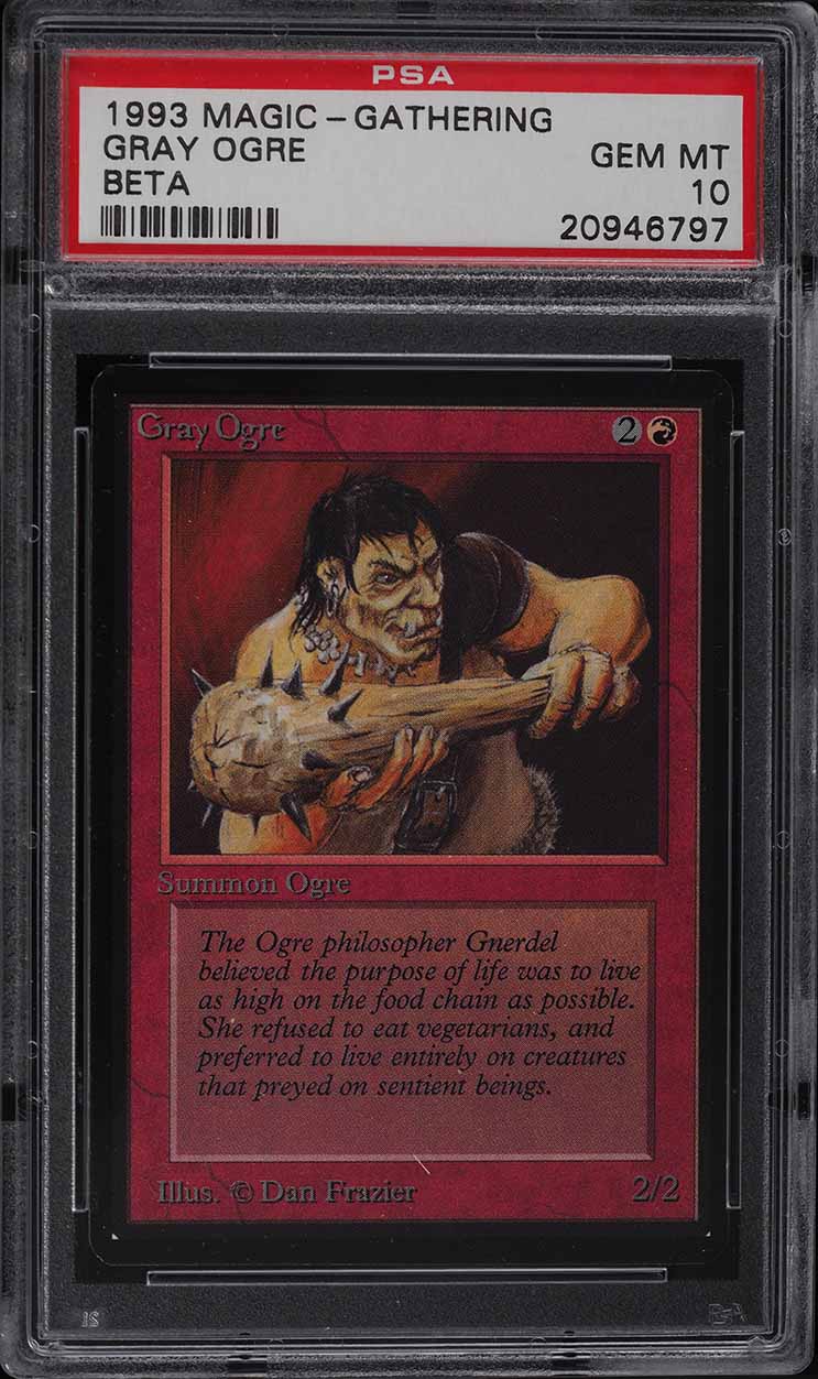 1993 Magic The Gathering MTG Beta Gray Ogre C R PSA 10 GEM MINT