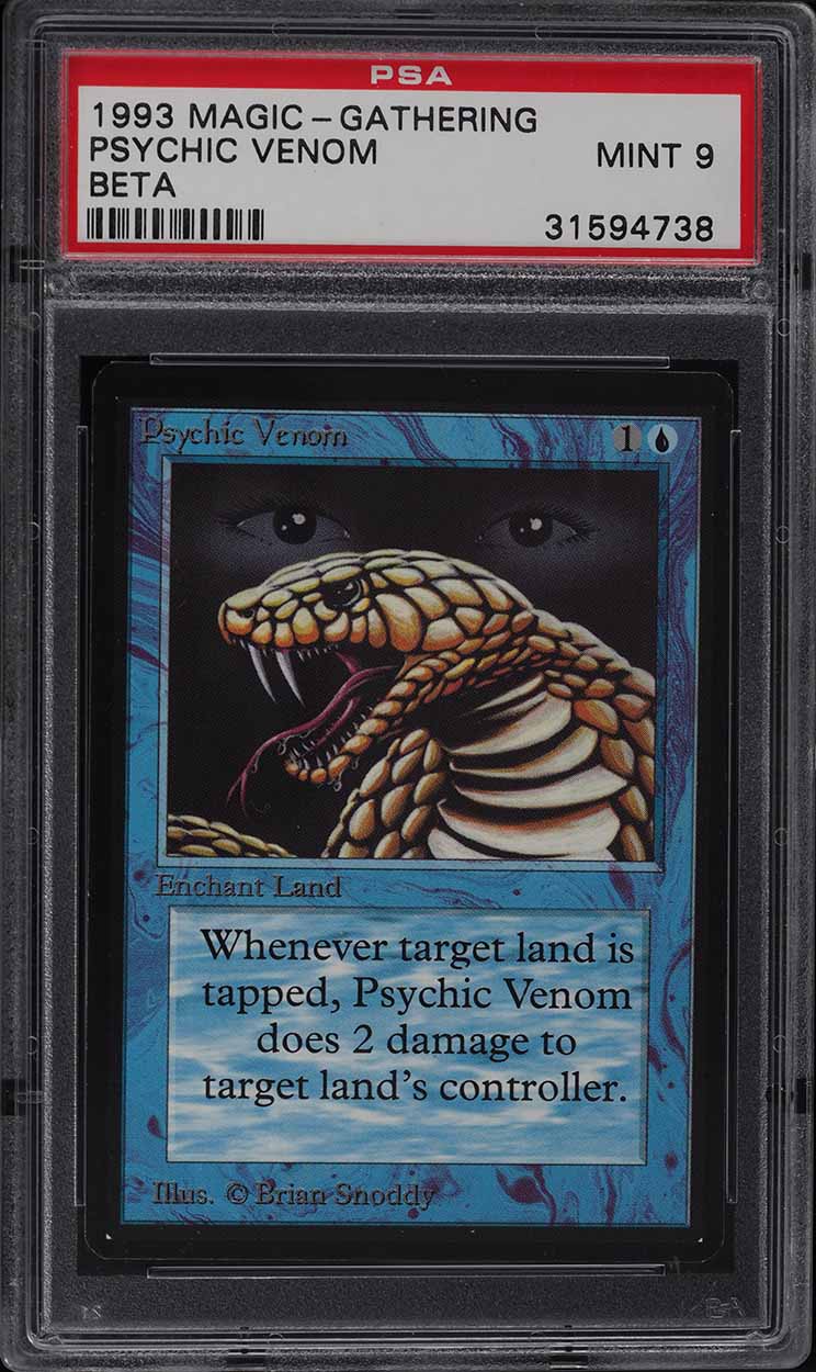 1993 Magic The Gathering MTG Beta Psychic Venom PSA 9 MINT