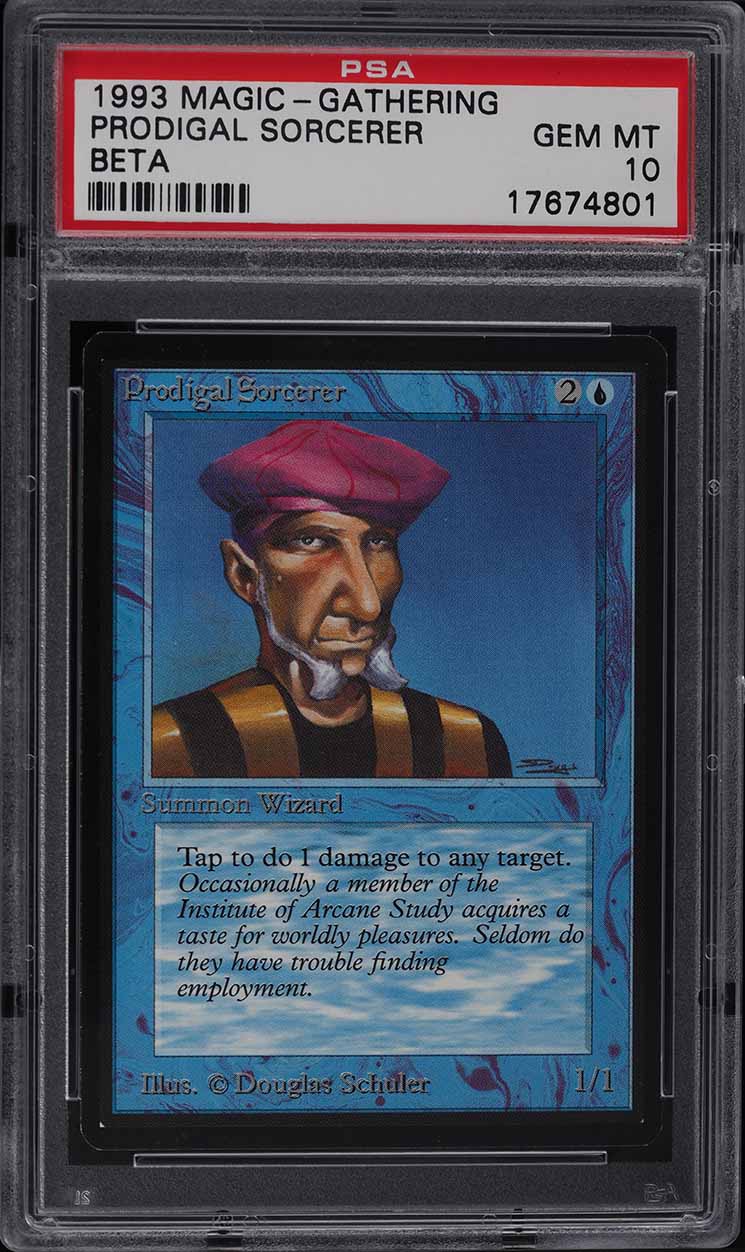 1993 Magic The Gathering MTG Beta Prodigal Sorcerer PSA 10 GEM MINT