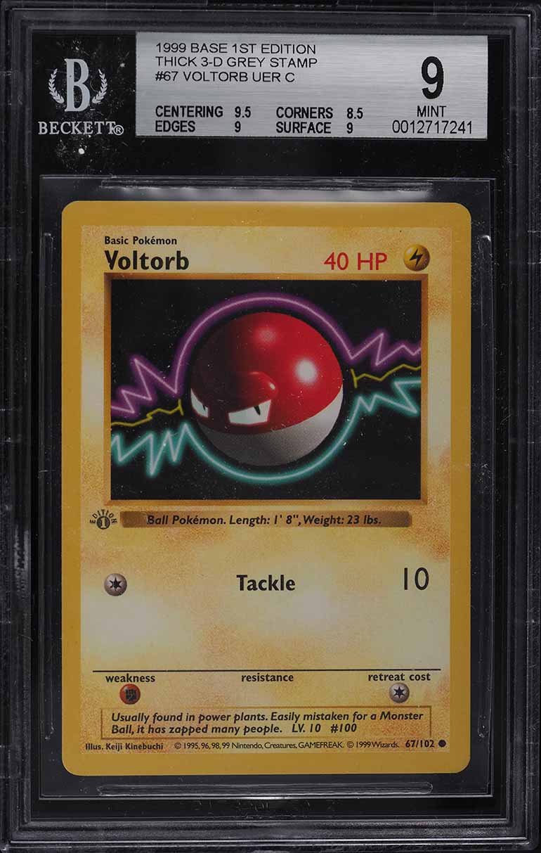 Pokemon Base Set Common Voltorb #67 [Shadowless]