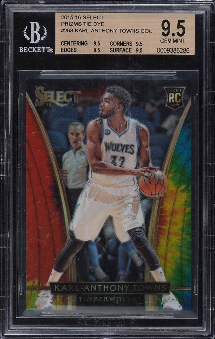 2015 Select Courtside Tie-Dye Karl-Anthony Towns ROOKIE /25 #268 BGS 9.5 GEM
