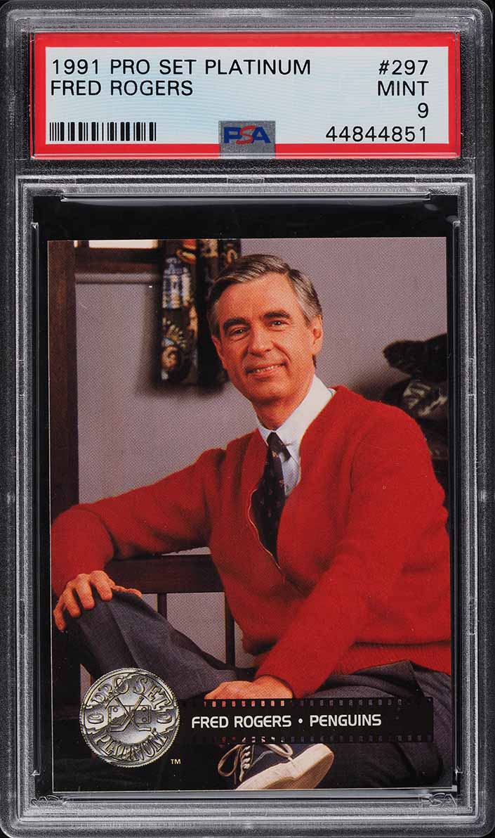 1991 Pro Set Platinum Fred Rogers #297 PSA 9 MINT