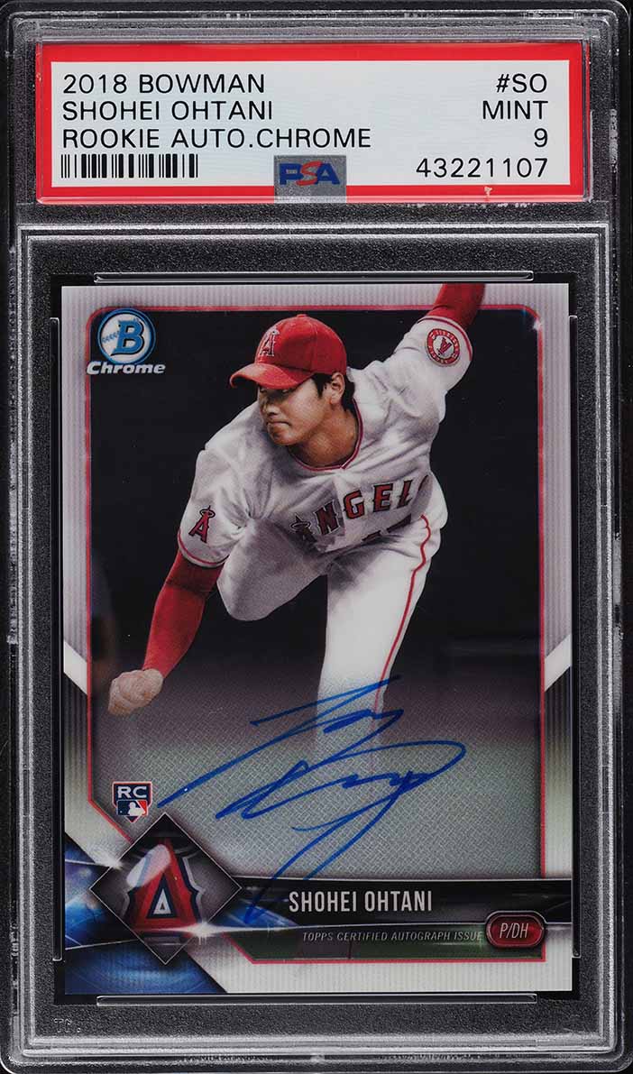 2018 Bowman Chrome Shohei Ohtani ROOKIE RC AUTO #SO PSA 9 MINT