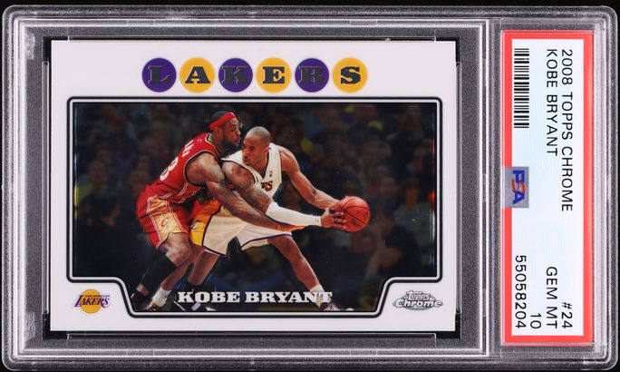 2008 Topps Chrome Kobe Bryant w/ LeBron James #24 PSA 10 GEM MINT