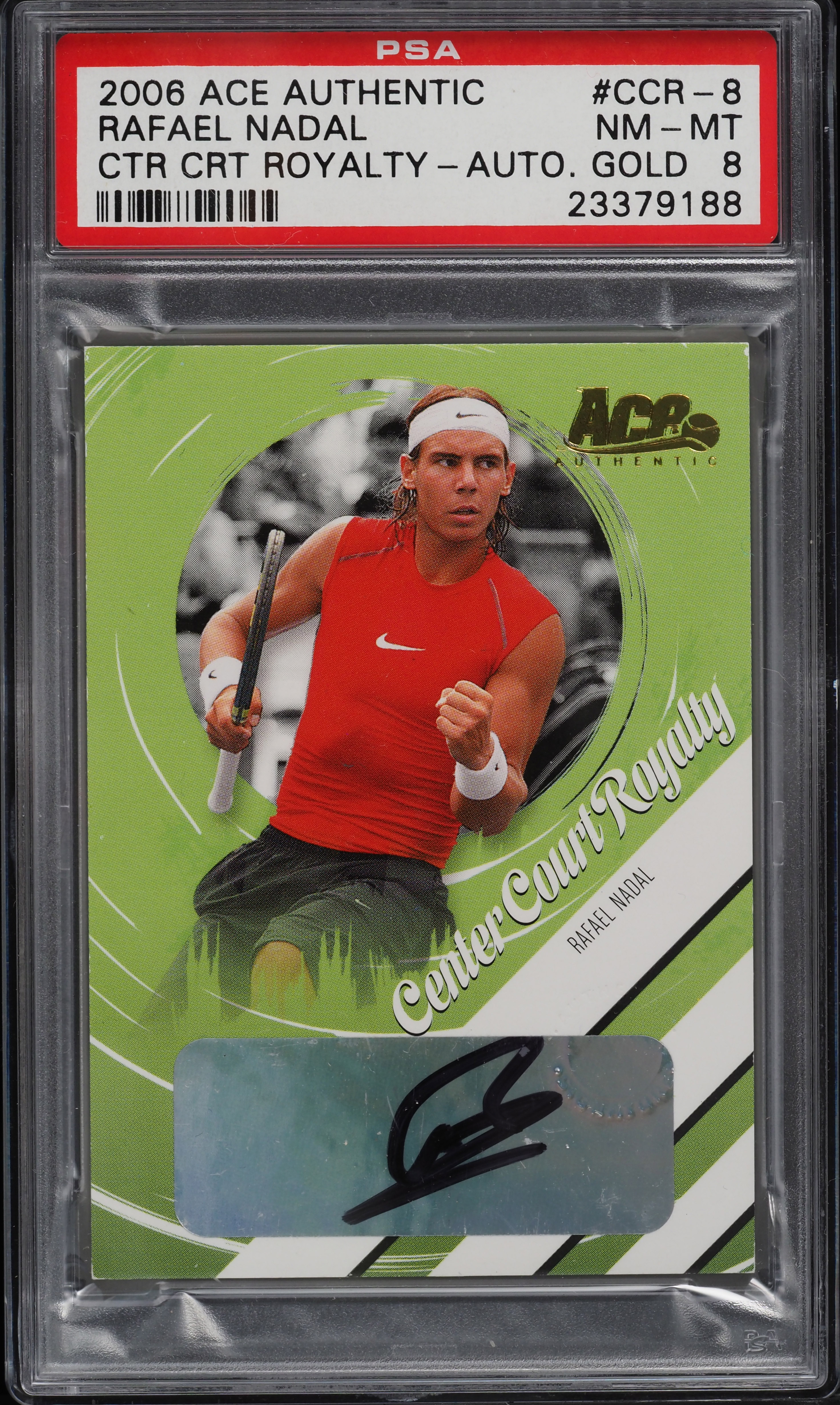 2006 ACE Authentic Center Court Royalty Gold Rafael Nadal AUTO /25