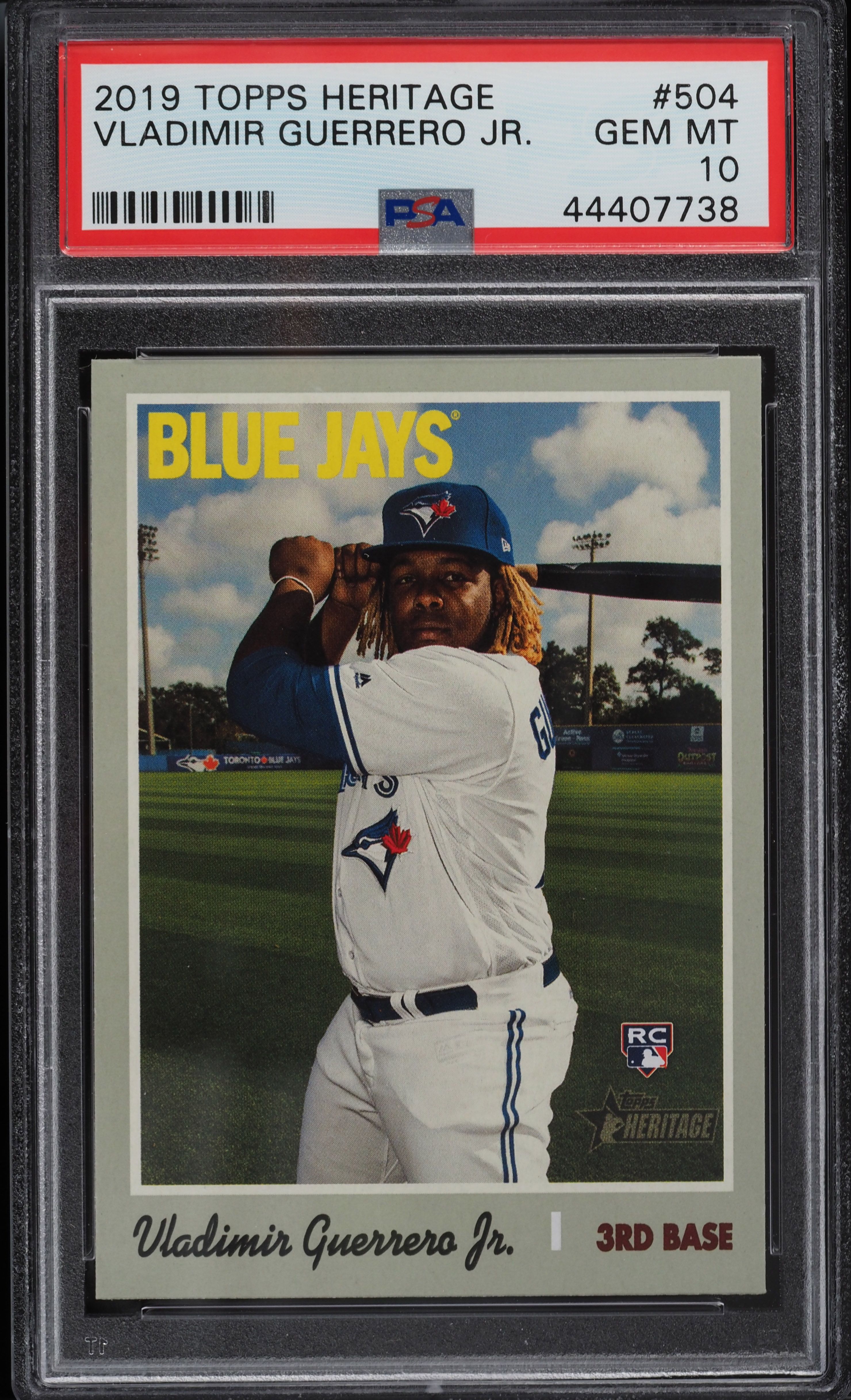 2019 Topps Heritage Vladimir Guerrero Jr. ROOKIE RC #504 PSA 10