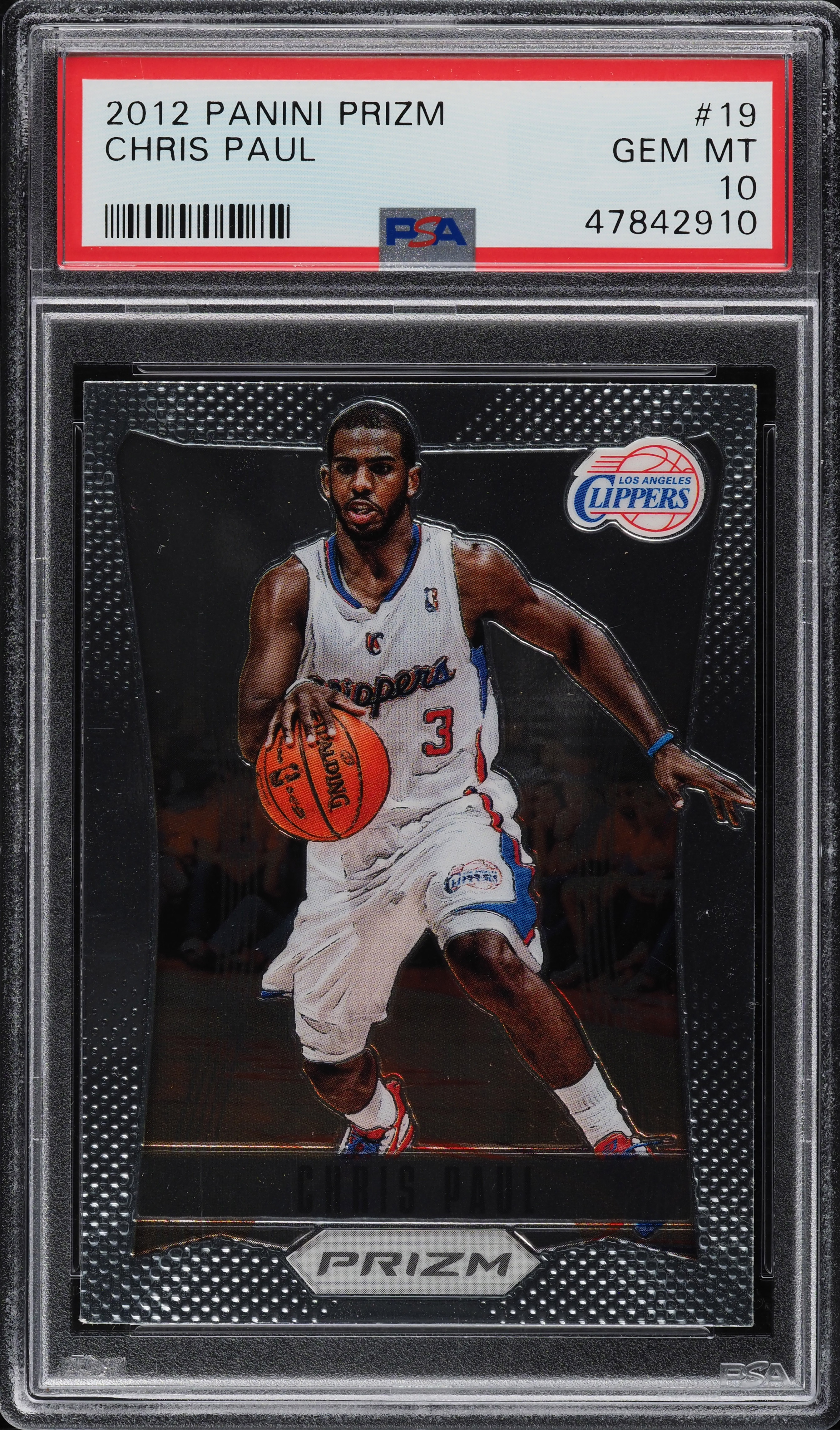 2012 Panini Prizm Chris Paul #19 PSA 10 GEM MINT on Fanatics Collect