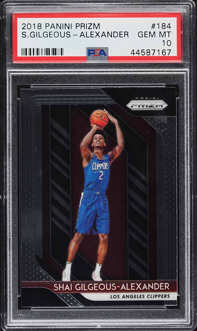 2018 Panini Prizm Shai Gilgeous-Alexander ROOKIE #184 PSA 10 GEM MINT
