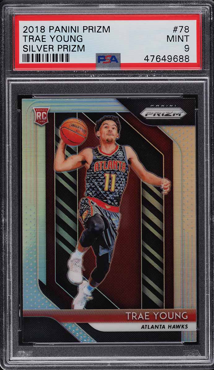 2018 Panini Prizm Silver Trae Young ROOKIE #78 PSA 9 MINT