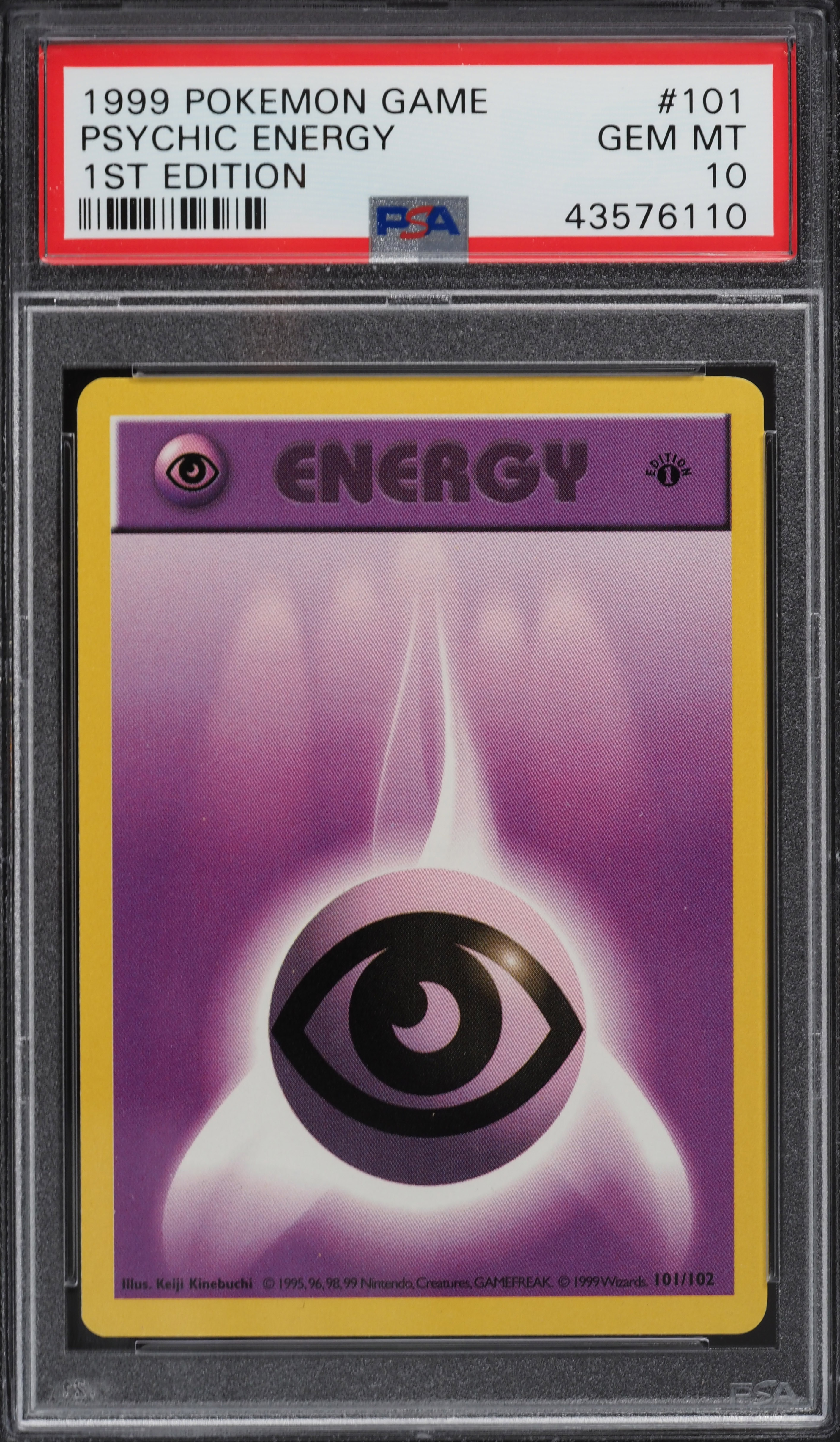 1999 Pokemon Base Set Shadowless 1st Edition Psychic Energy #101