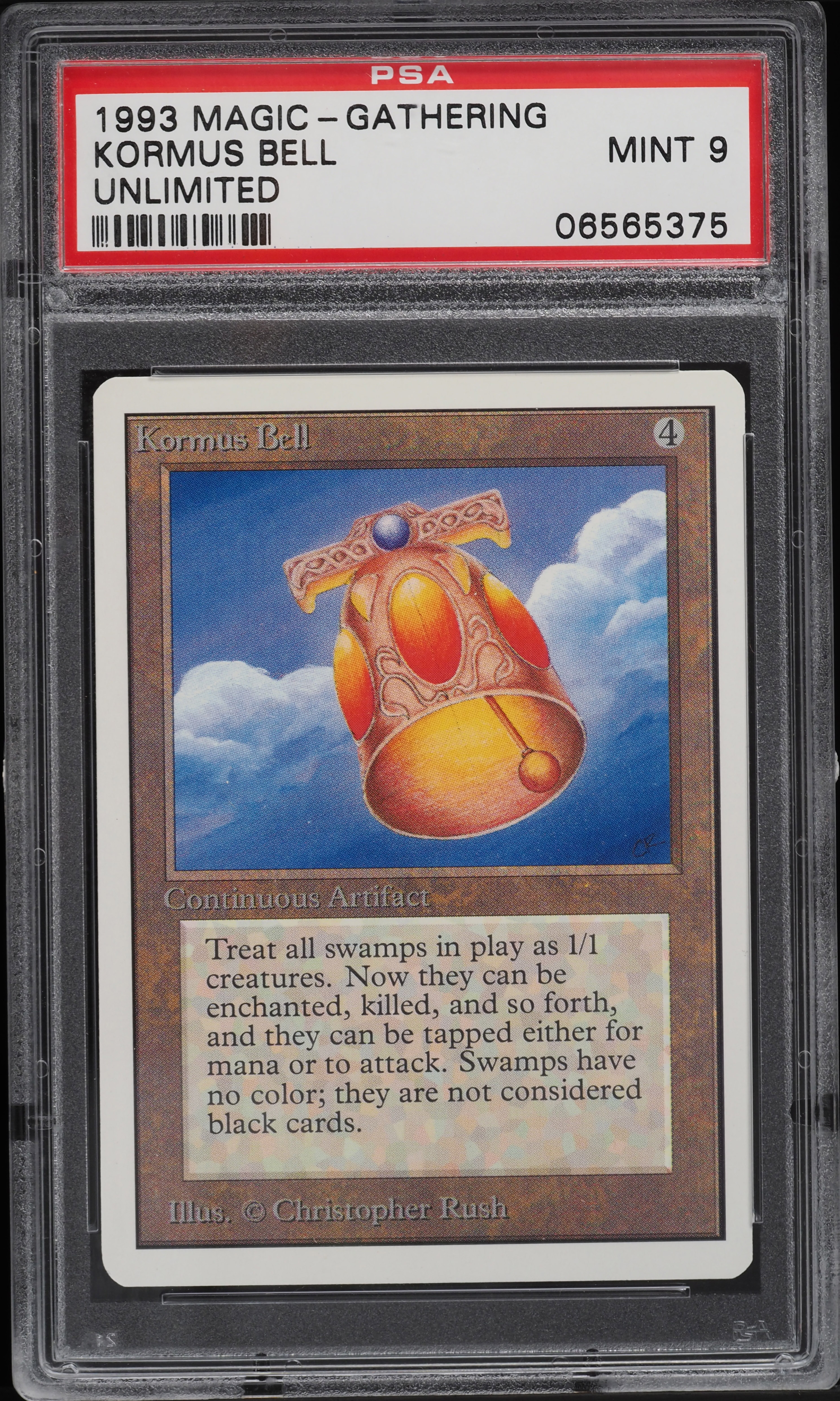1993 Magic The Gathering MTG Unlimited Kormus Bell PSA 9 MINT on