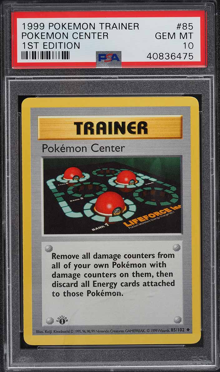 1999 Pokemon Base Set Shadowless 1st Edition Pokemon Center #85 PSA 10 GEM MINT