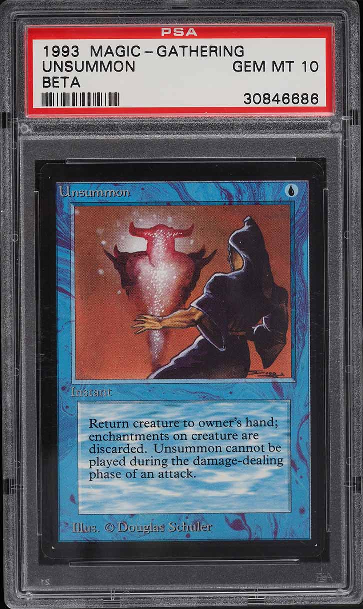 1993 Magic The Gathering MTG Beta Unsummon PSA 10 GEM MINT