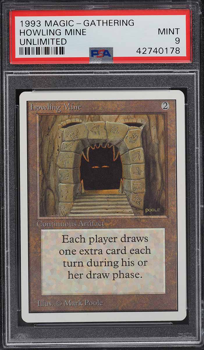 【みんみん】1993 Magic: The Gathering 1993 Magic The Gathering MTG Unlimited Howling Mine PSA 9 MINT on