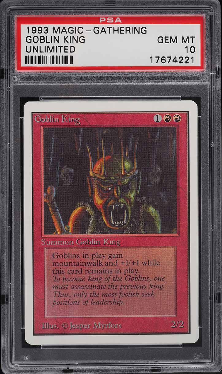 1993 Magic The Gathering MTG Unlimited Goblin King PSA 10 GEM MINT