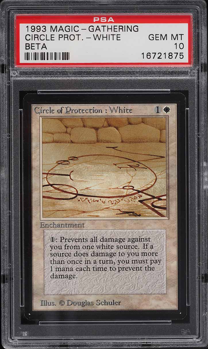 1993 Magic The Gathering MTG Beta Circle of Protection: White PSA 10 GEM MINT