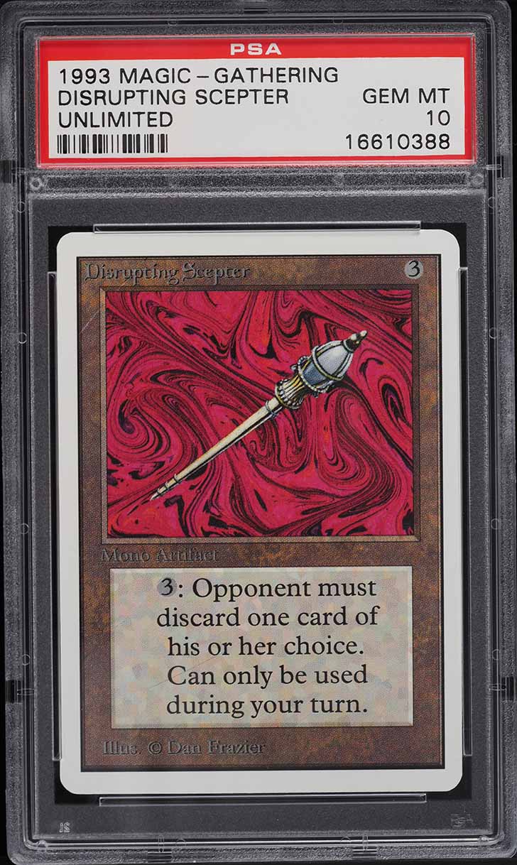 1993 Magic The Gathering Unlimited Disrupting Scepter PSA 10 GEM MINT