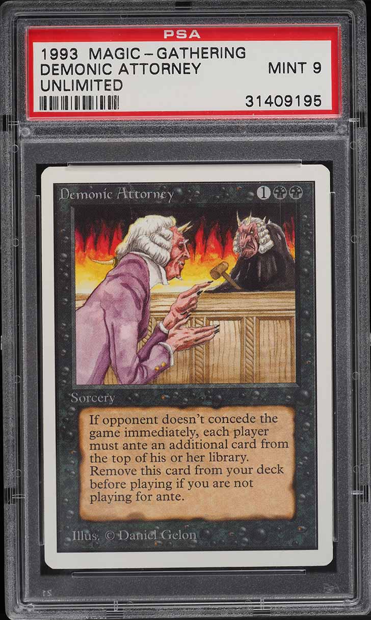 1993 Magic The Gathering MTG Unlimited Demonic Attorney R K PSA 9 MINT on  Fanatics Collect