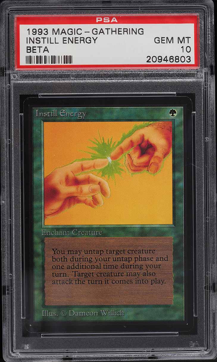 1993 Magic The Gathering MTG Beta Instill Energy PSA 10 GEM MINT