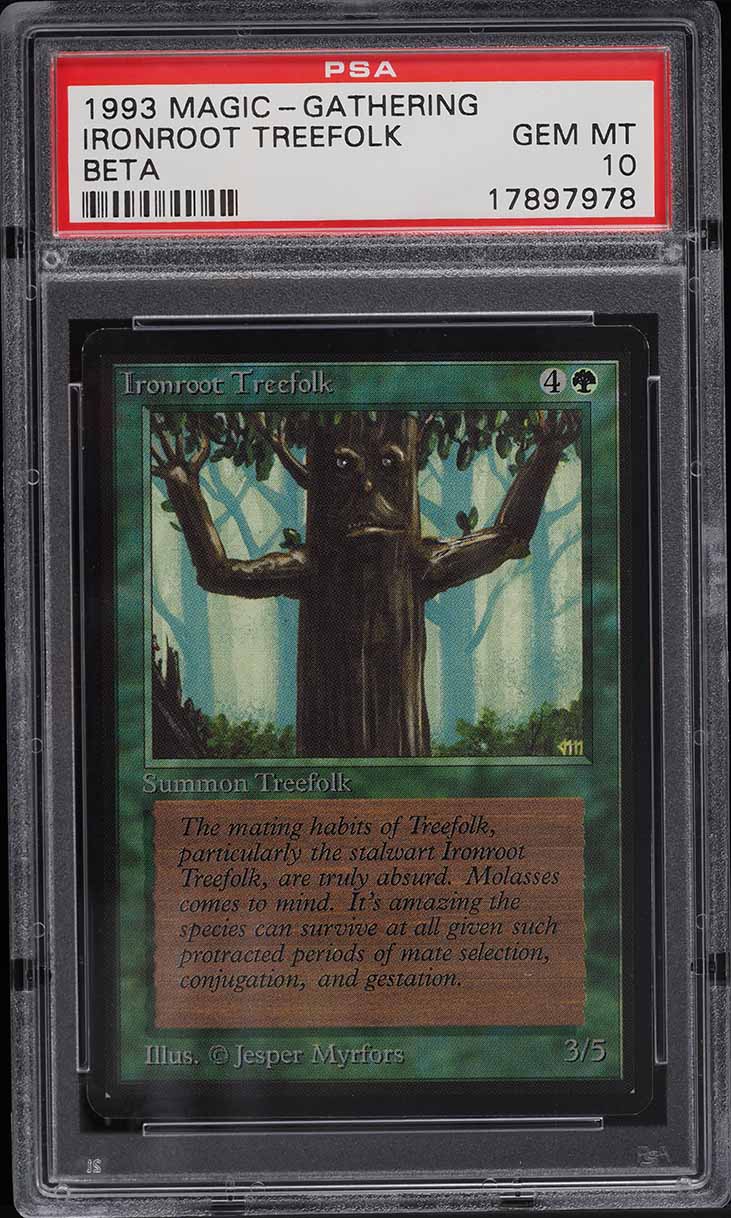 1993 Magic The Gathering MTG Beta Ironroot Treefolk PSA 10 GEM MINT
