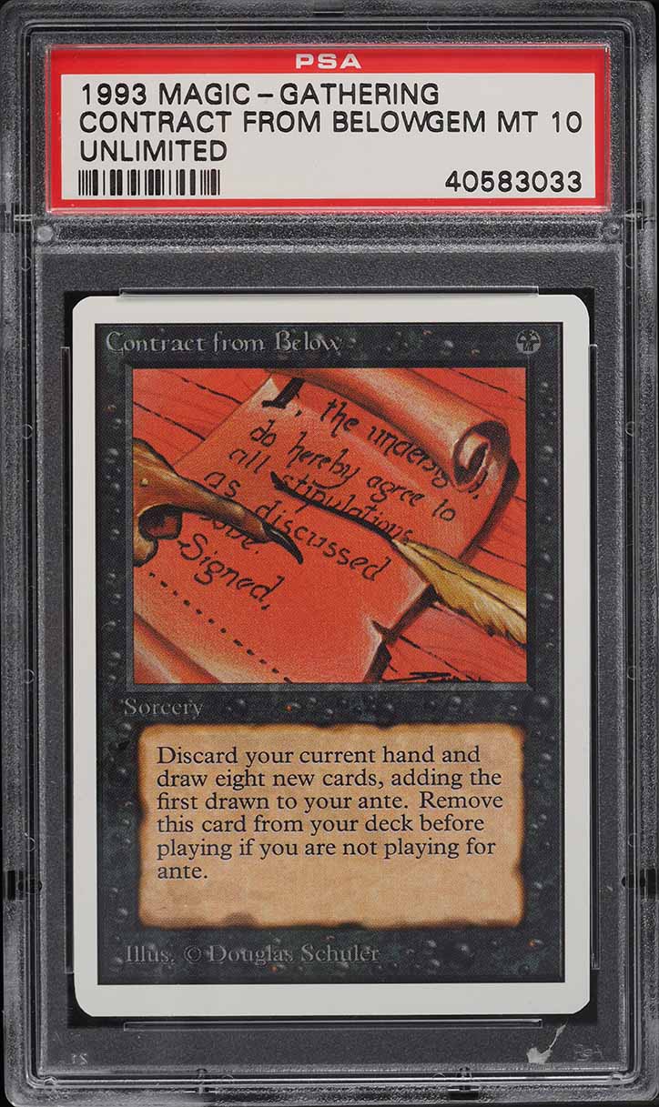 1993 Magic The Gathering MTG Unlimited Fastbond PSA 9 MINT on