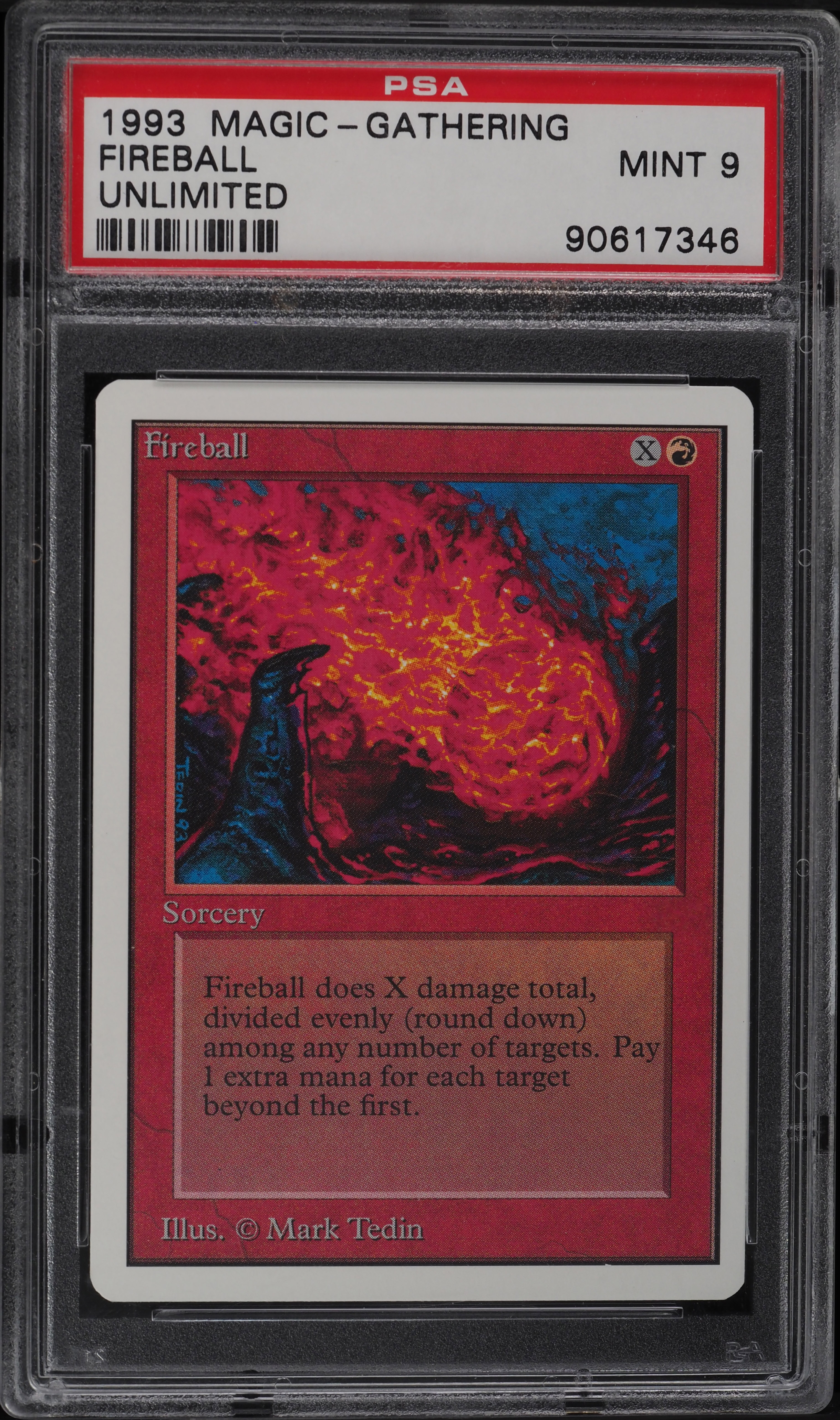 1993 Magic The Gathering MTG Unlimited Fireball C R PSA 9 MINT on