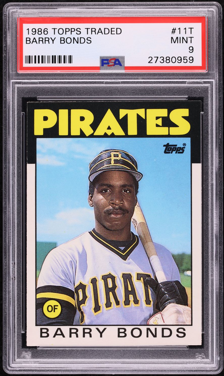 1986 Topps Traded Barry Bonds ROOKIE #11T PSA 9 MINT