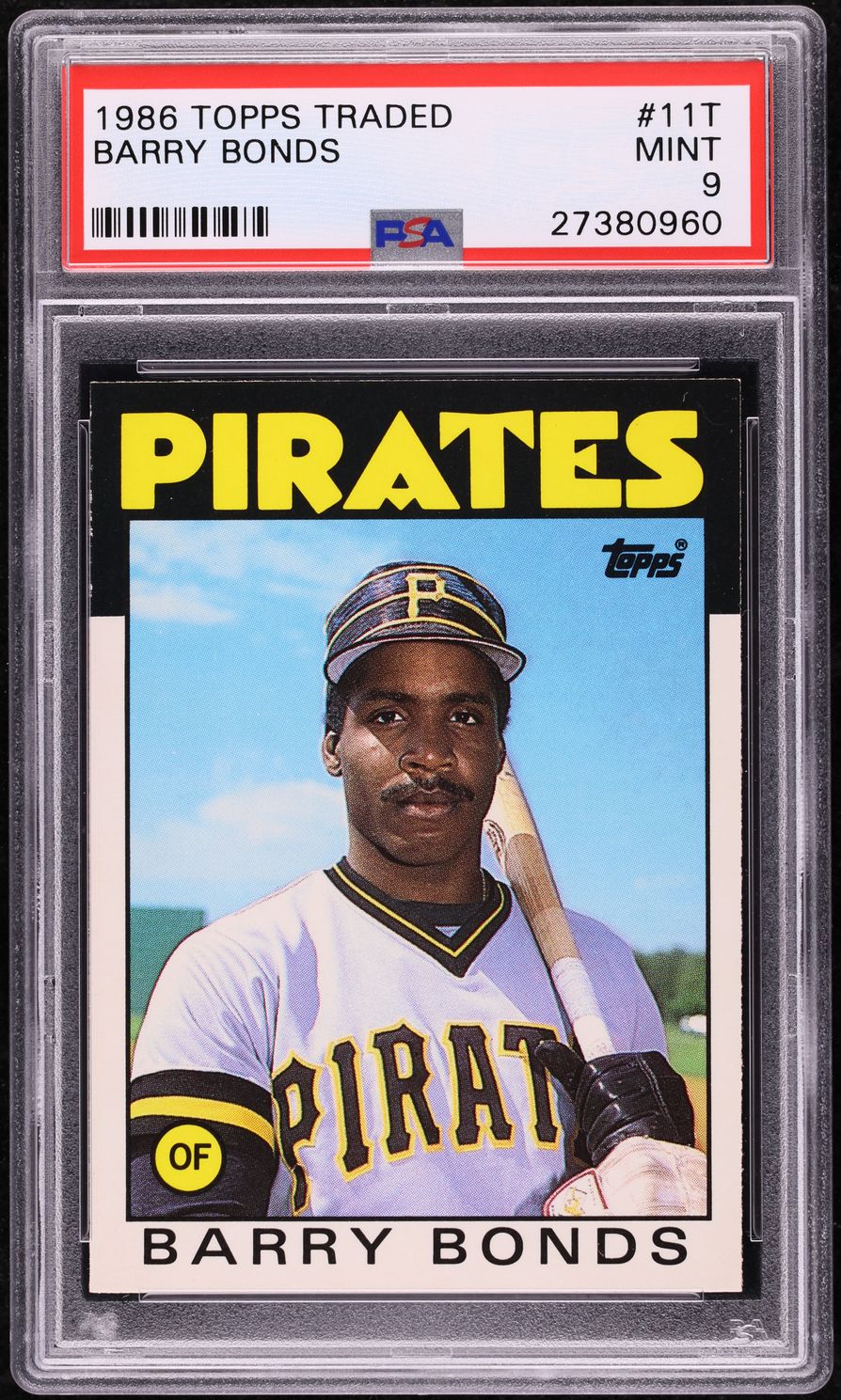 1986 Topps Traded Barry Bonds ROOKIE #11T PSA 9 MINT