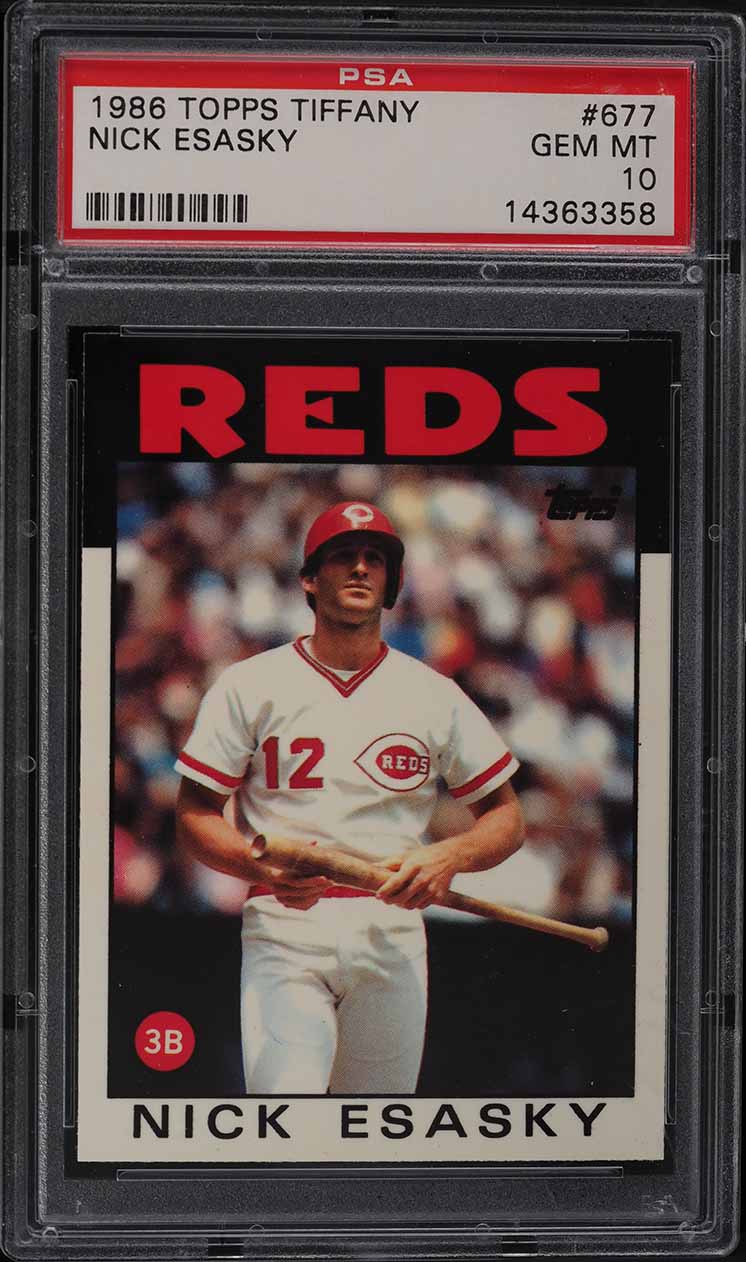1986 Topps Tiffany Nick Esasky #677 PSA 10 GEM MINT
