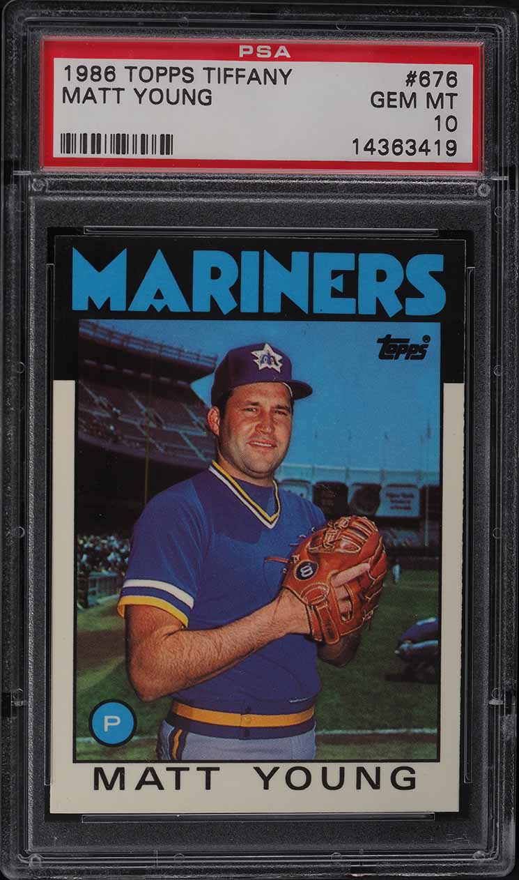 1986 Topps Tiffany Matt Young #676 PSA 10 GEM MINT