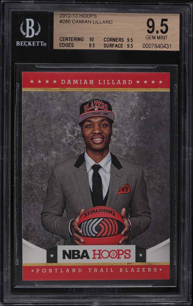 2012 Hoops Damian Lillard ROOKIE RC #280 BGS 9.5 GEM MINT